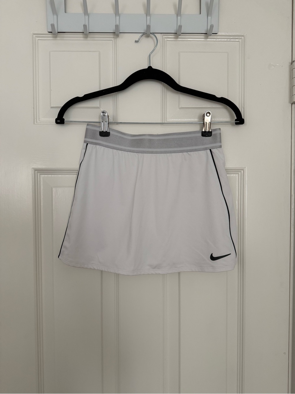Nike White Dri-FIT Athletic Skirt with Gray Trim
